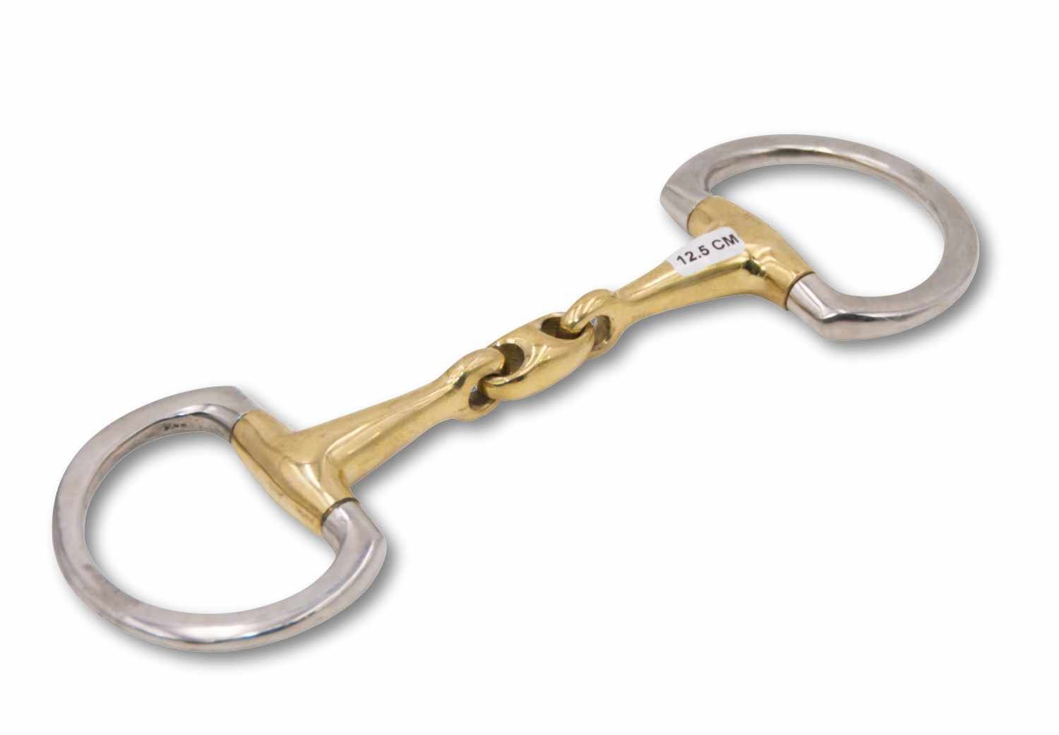 Doppelt gebrochenes Olivenkopfgebiss. Größe 12,5 cm.