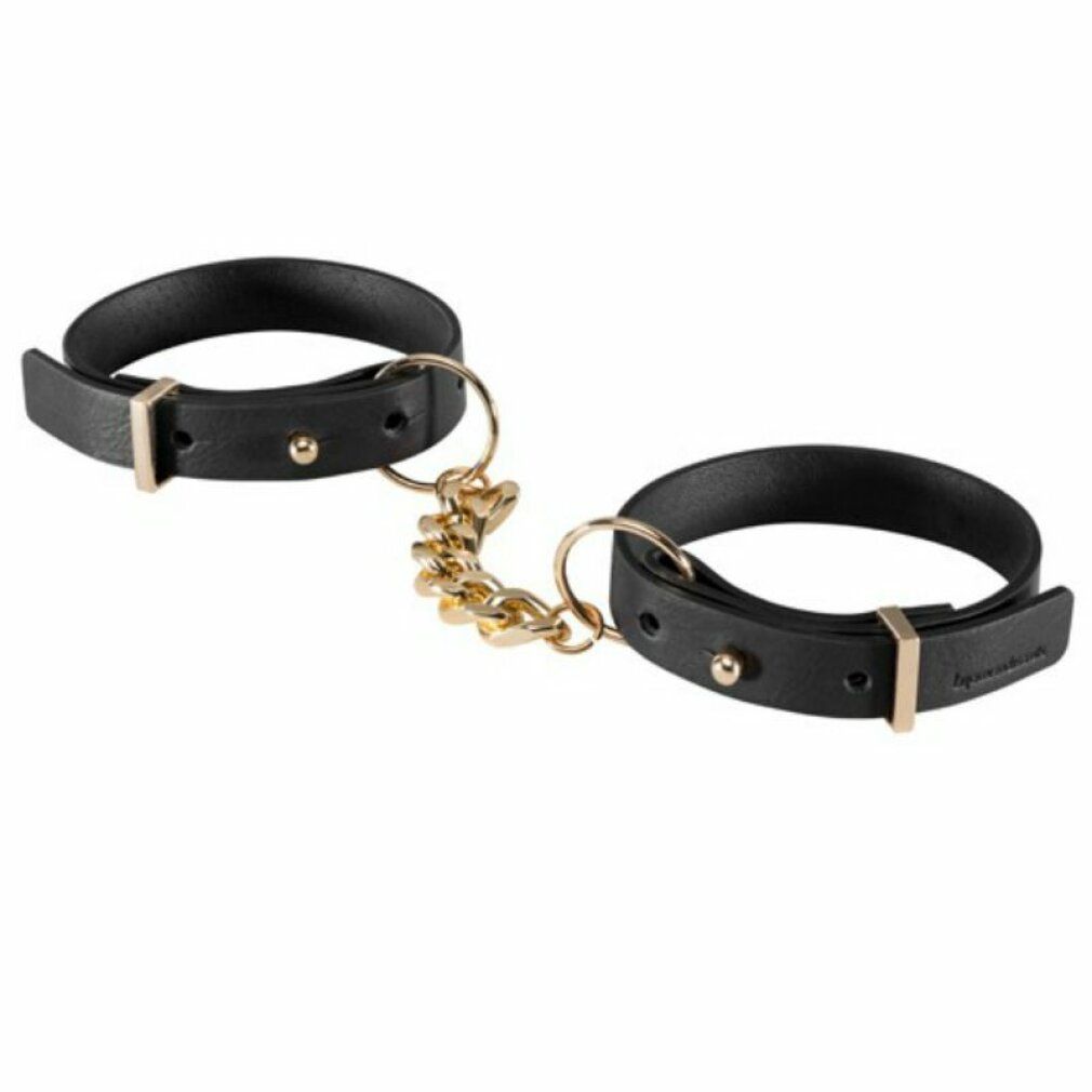 Bijoux Indiscrets maze - Handschellen schwarz aus veganem Leder