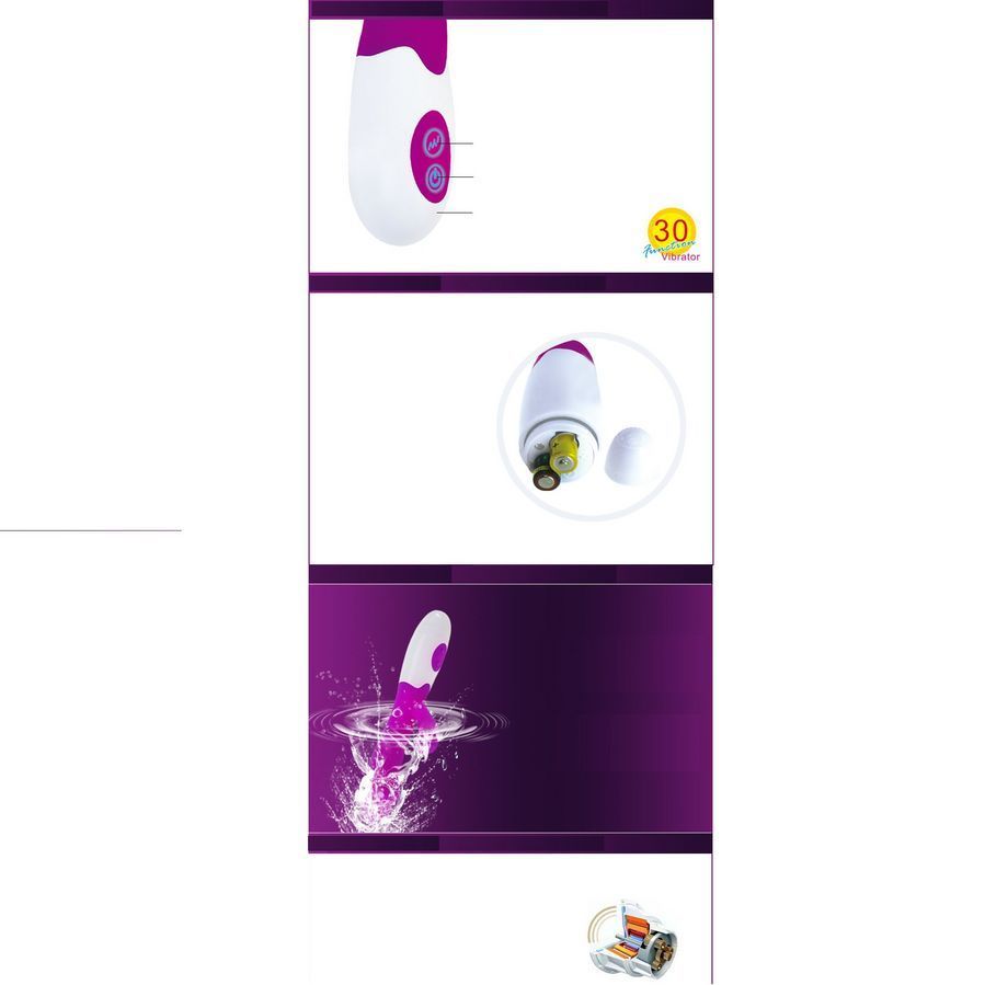 Produkt-Details. Vibrator, Batteriefach, Wasserdichtigkeit. 30 Tage Garantie. Produkt in Wasser. Knöpfe und Batterien.