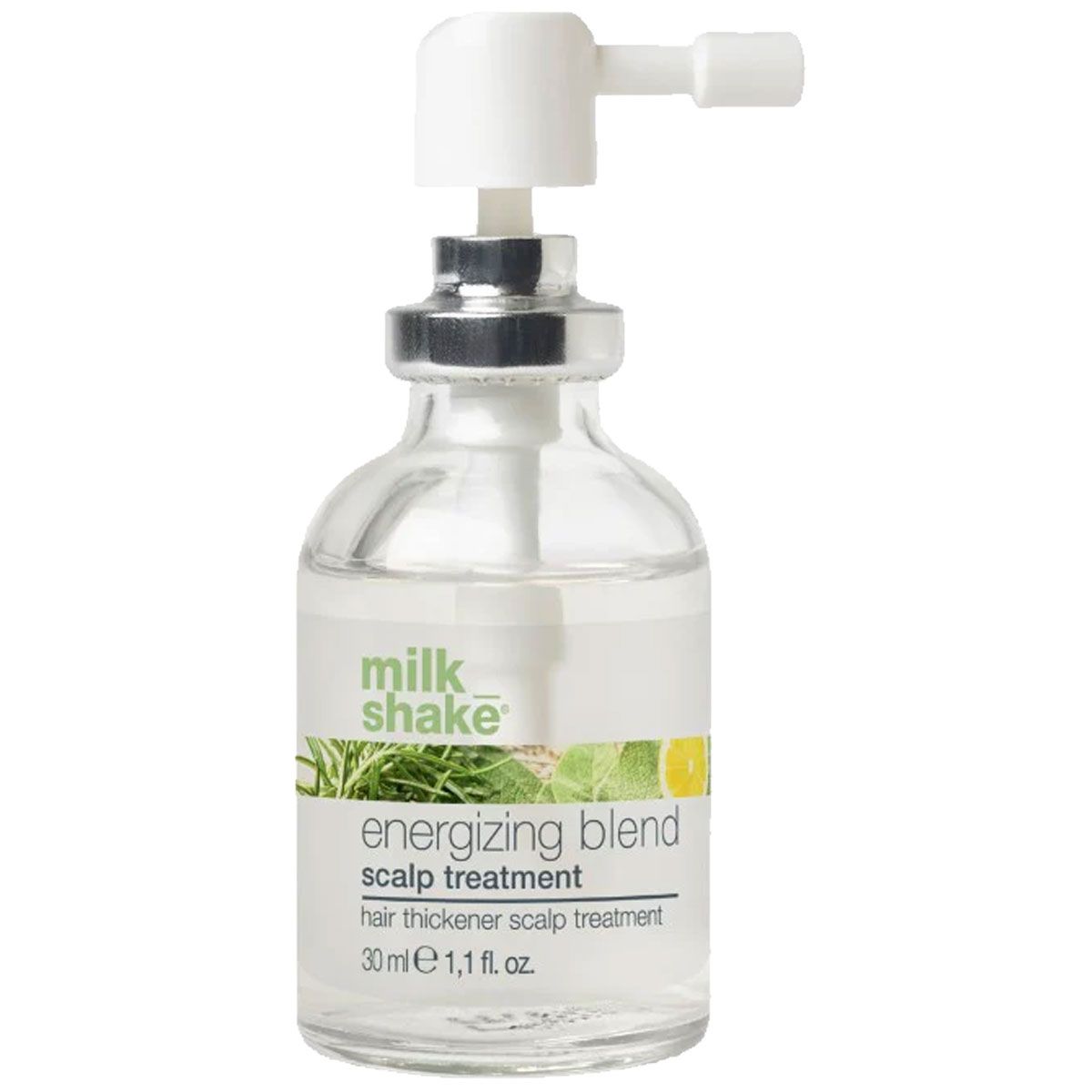 Milkshake Energizing Blend Scalp Treatment Flasche mit Applikator.