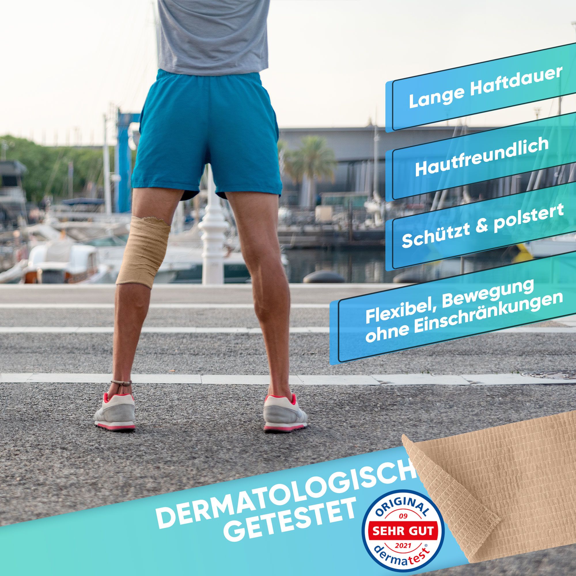 Health Press Haftbandage – Selbstklebender Verband 10cm x 4,5m