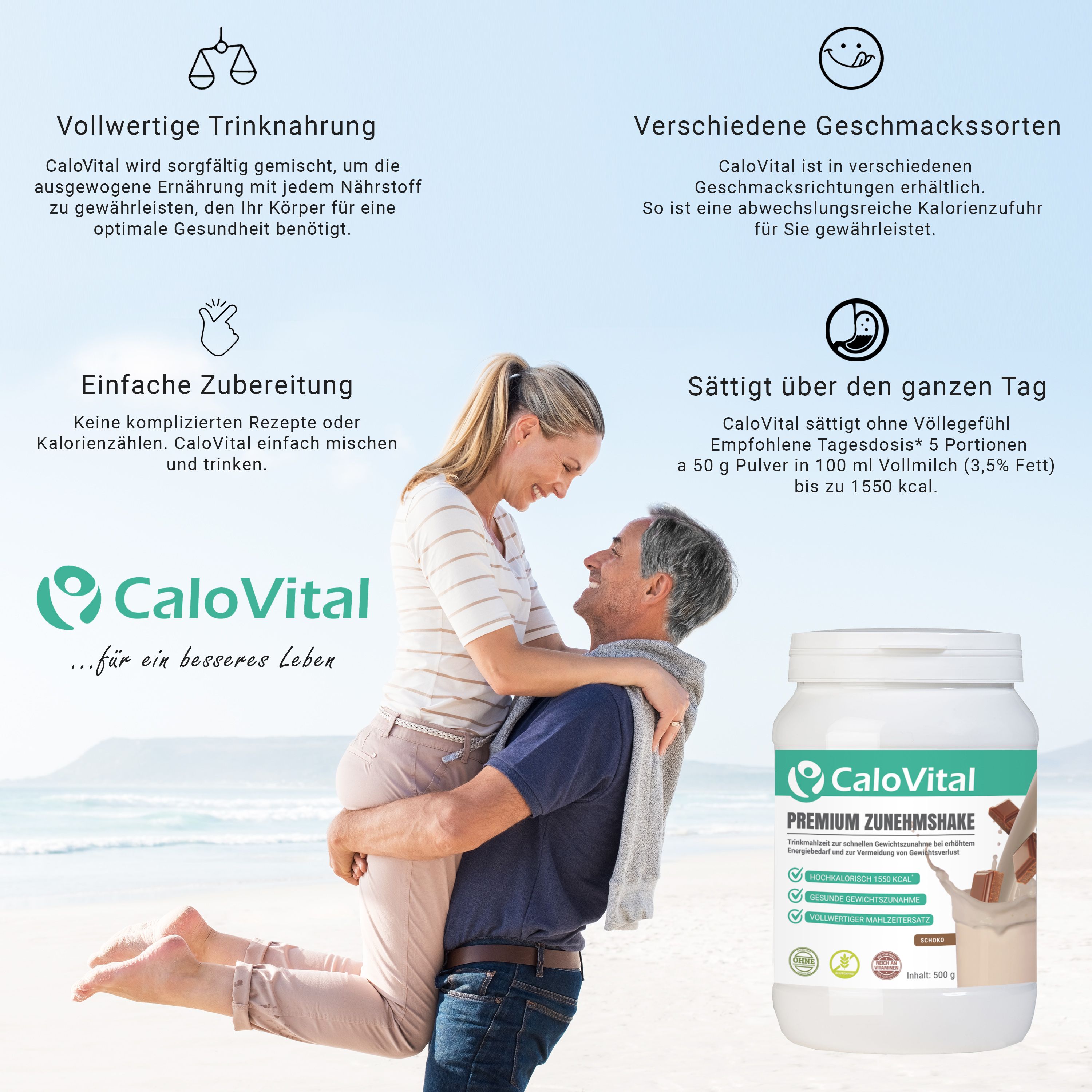 CaloVital | Trinknahrung hochkalorisch | Astronautennahrung & Aufbaukost mit Vitaminen