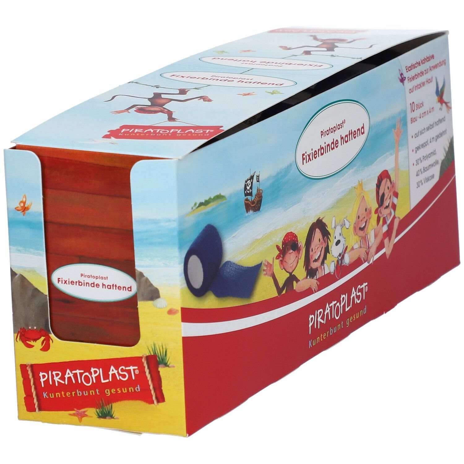 Piratoplast® Fixierbinde 4 cm x 4 m blau