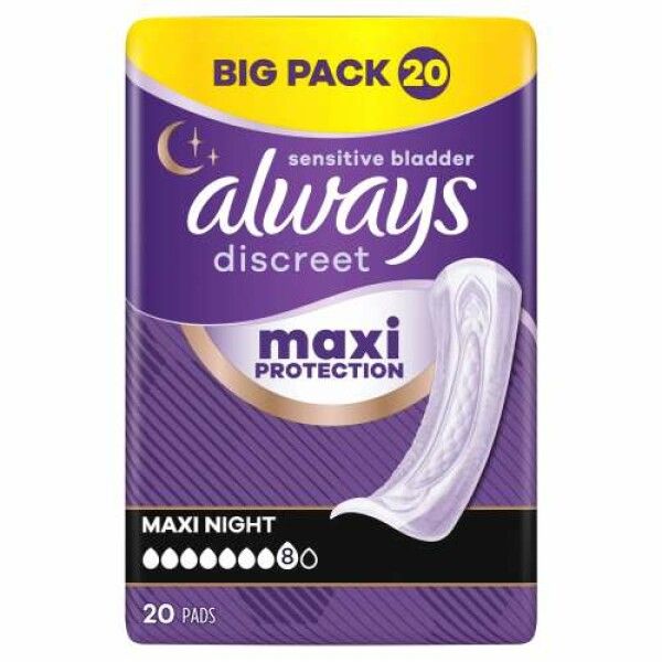 Always Discreet Inkontinenz-Einlagen Maxi Nacht