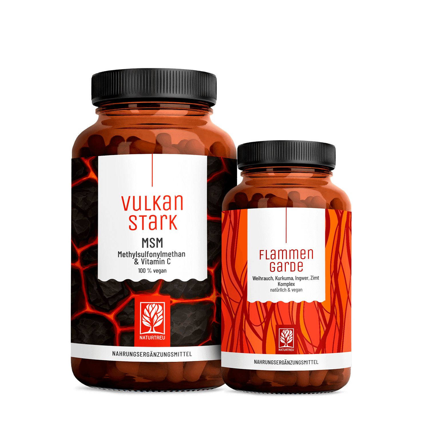 MSM, Kurkuma & Weihrauch Vorteilspaket: VULKANSTARK, FLAMMENGARDE - NATURTREU®