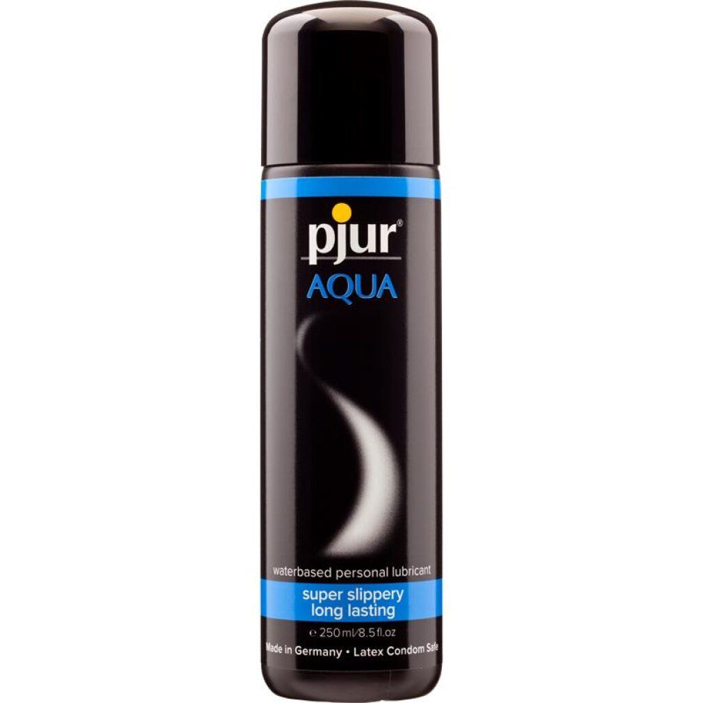 pjur AQUA Gleitmittel Flasche, 250ml, Wasserbasiert, Super-Gleitfähigkeit, Langanhaltend.