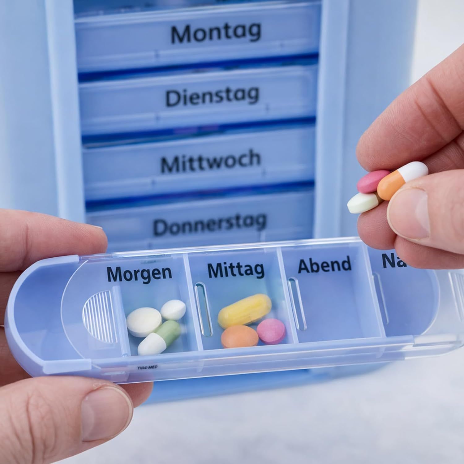 7 Tage Pillenbox Pillendose Tablettenbox Medikamentenbox V2601-6992