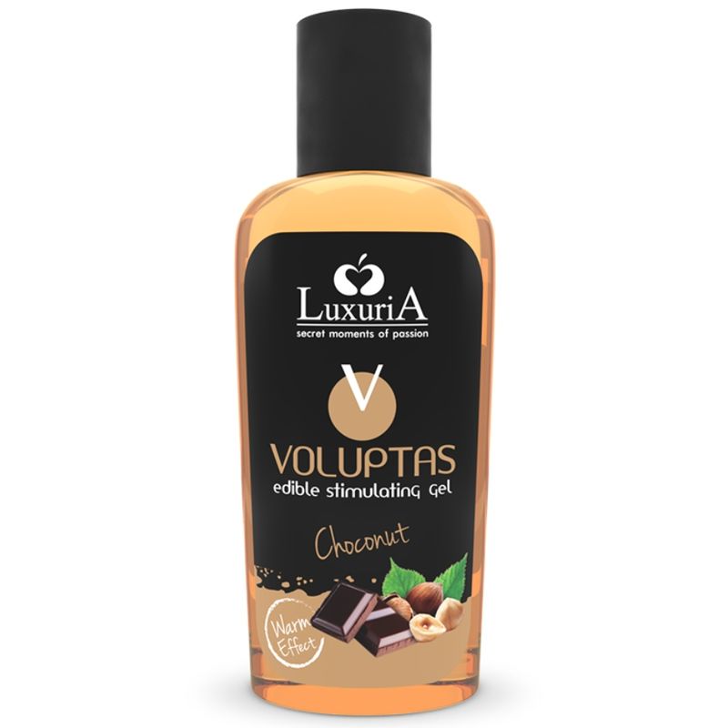 Edibles Massagegel mit Wärmeeffekt, Schokoladengeschmack.