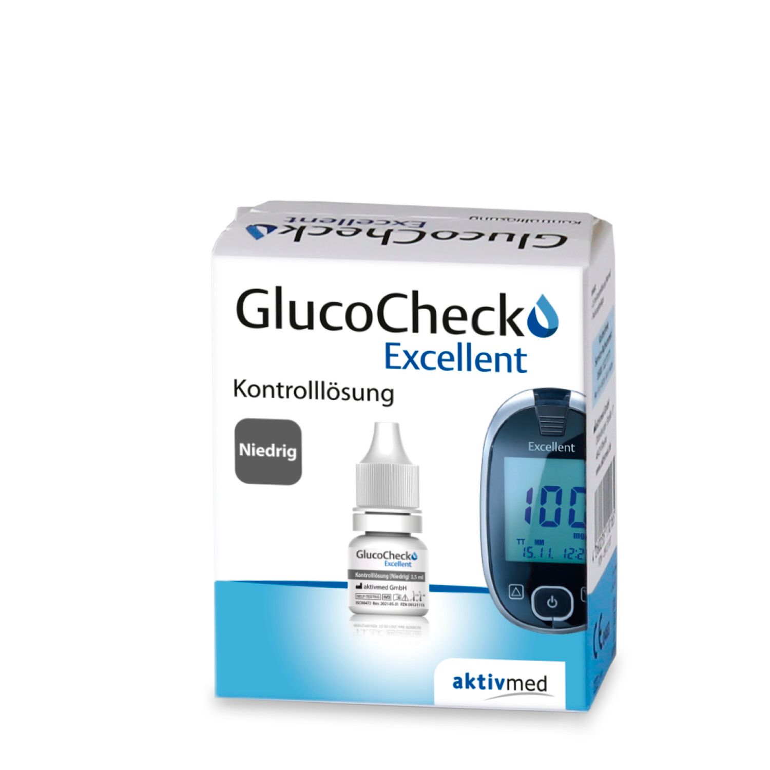 GlucoCheck Excellent Kontrolllösung (niedrig) für das Excellent Messgerät