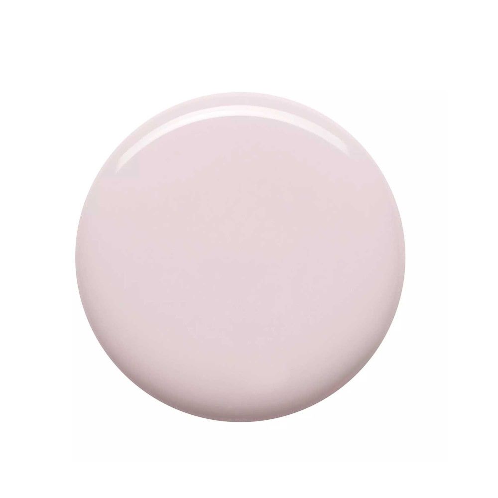 Kreisförmiger Nagellackfleck in hellem Rosa. Glänzende Oberfläche.
