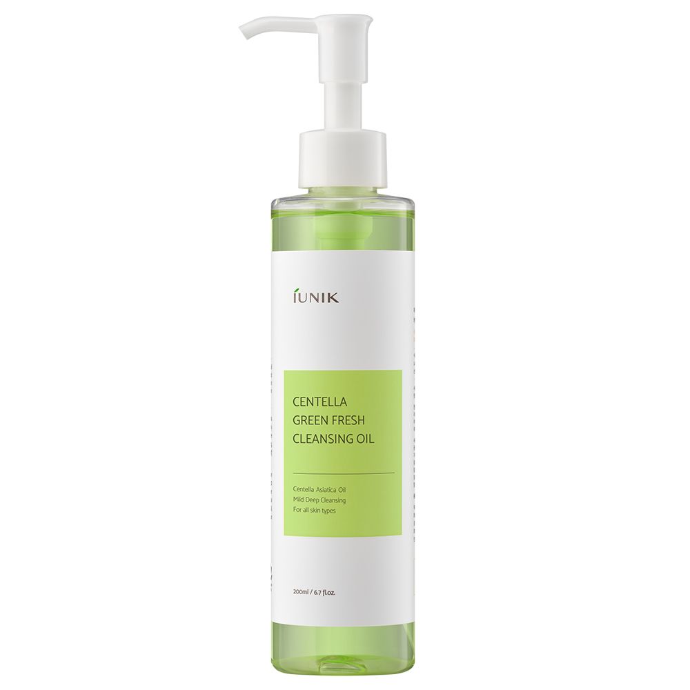 iUNIK Centella Green Fresh Cleansing Oil mit Pumpspender.