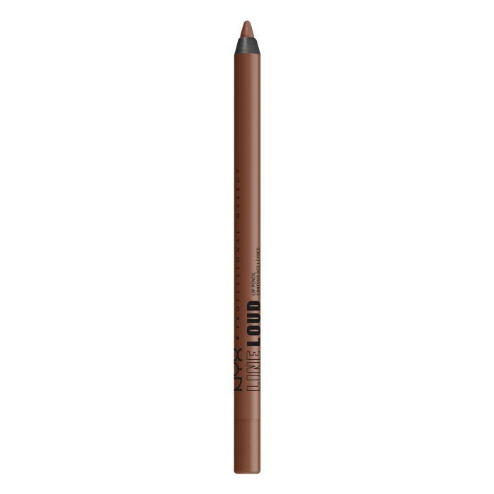 Brauner Lipliner-Stift. Aufschrift: NYX LINE LOUD LIP PENCIL.