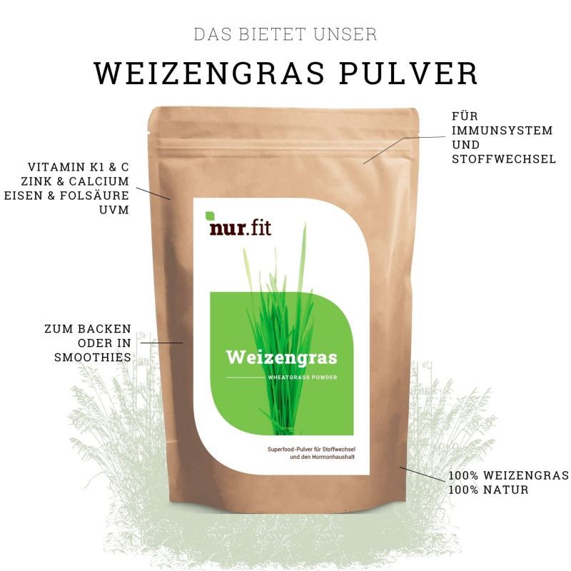 nur.fit Weizengras Pulver