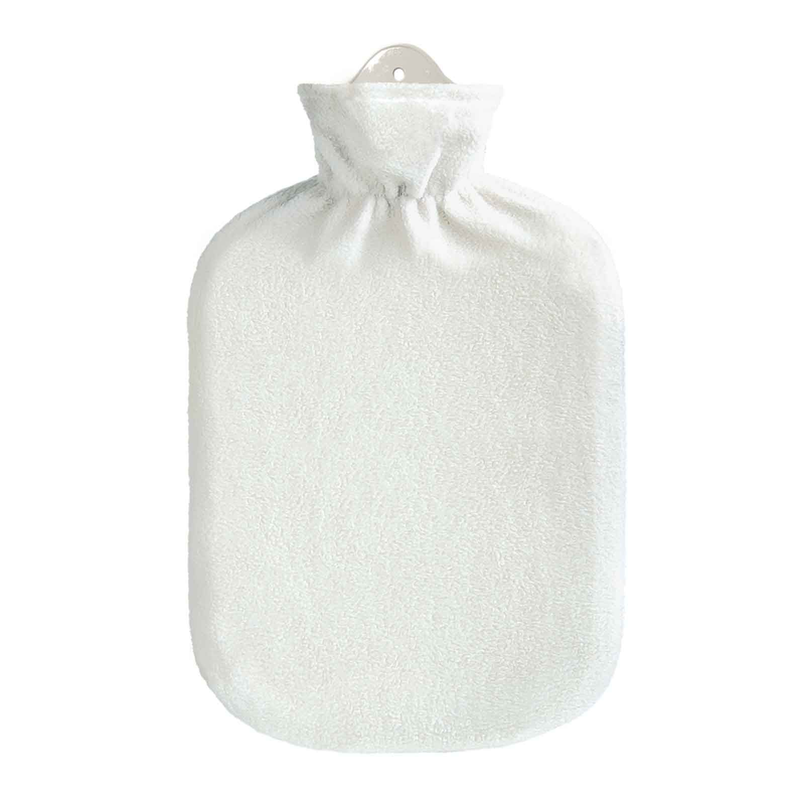 Sänger Wärmflasche Fleecebezug weiß