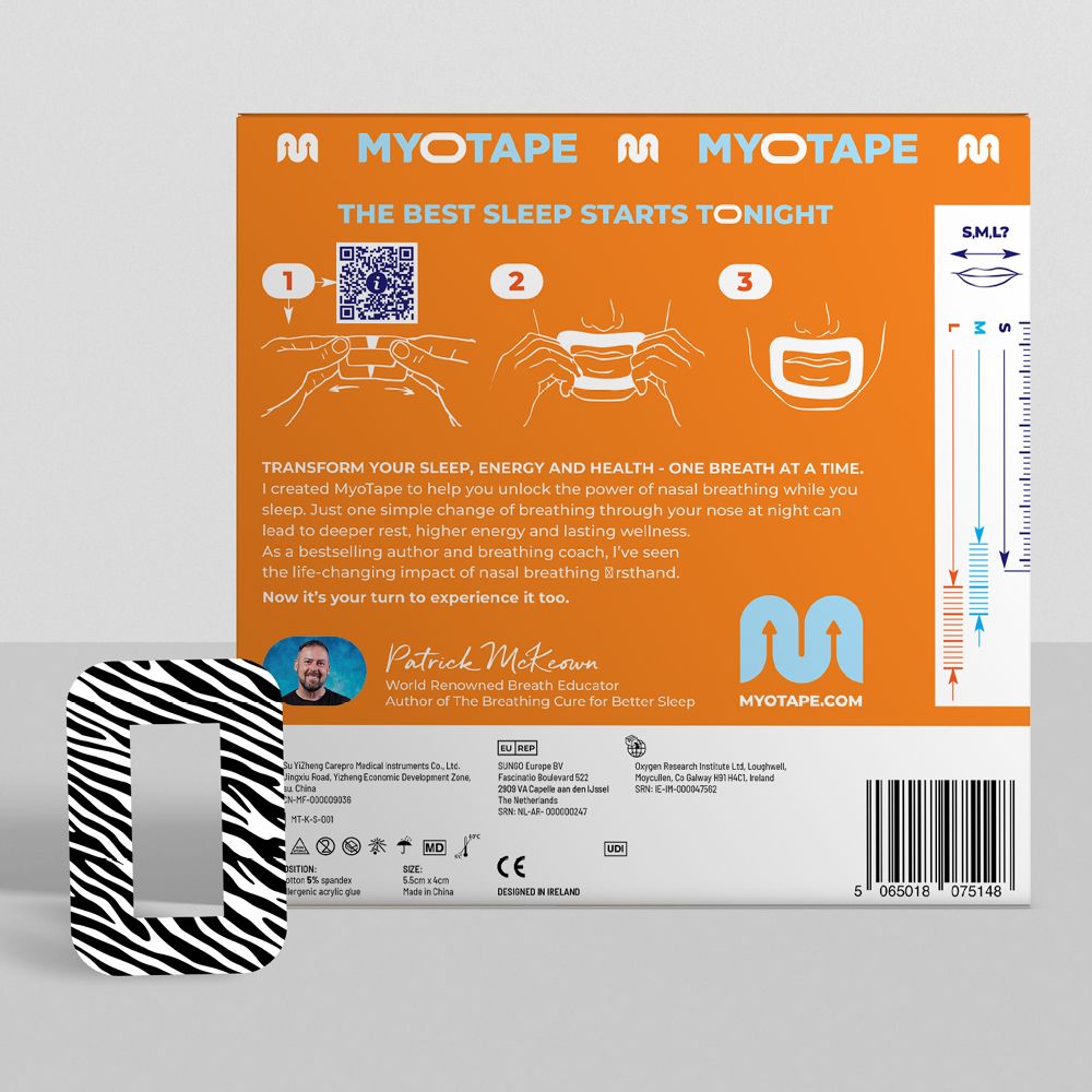 Rückseite der Myotape Kinder Tiere bunt Verpackung mit Anwendungshinweisen und Produktinformationen.