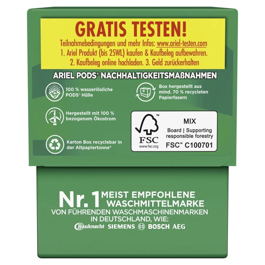 Ariel All-in-1 PODS Color+ Flüssigwaschmittel-Kapseln 15 Waschladungen