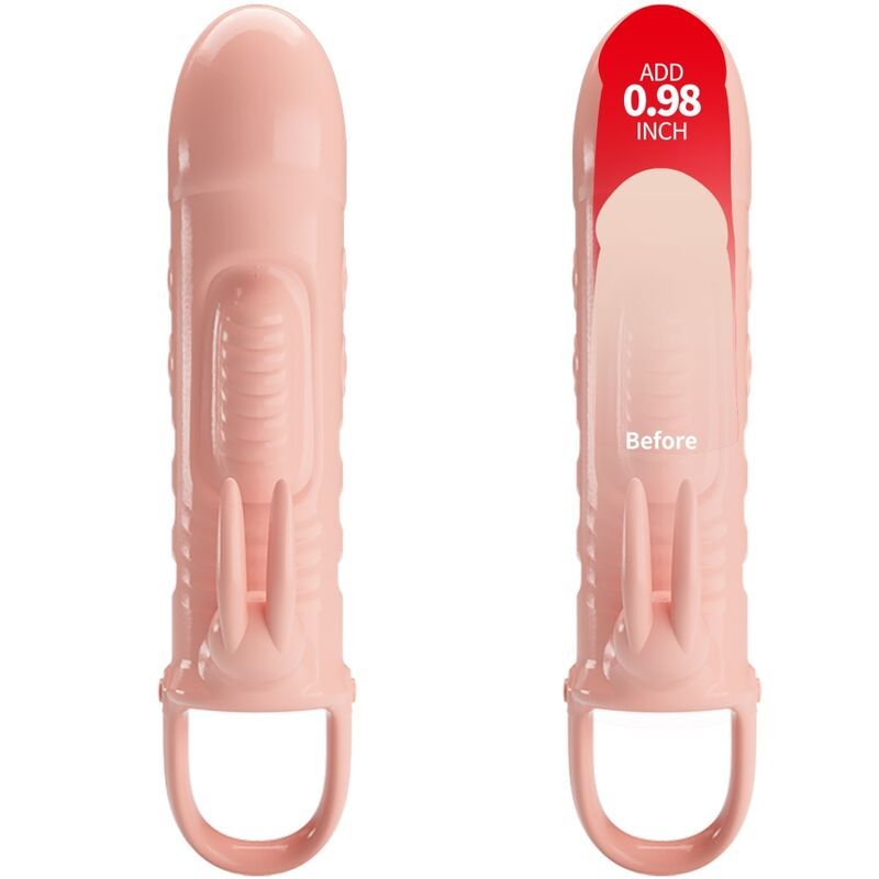 Pretty Love Sloane Penishülle mit Rabbit Vibrator hautfarbend