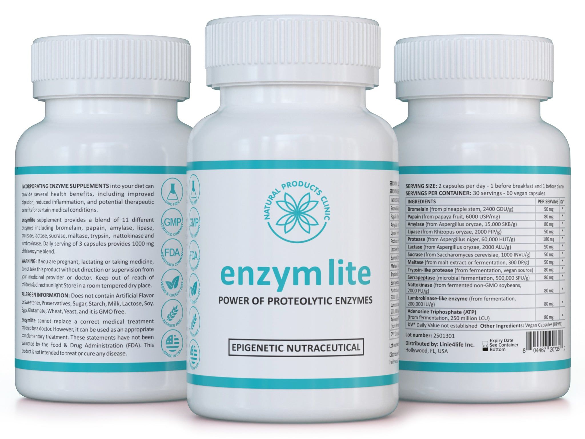 Natural Products Clinic Enzym Lite – Enzymkomplex für Verdauung und Nährstoffverwertung