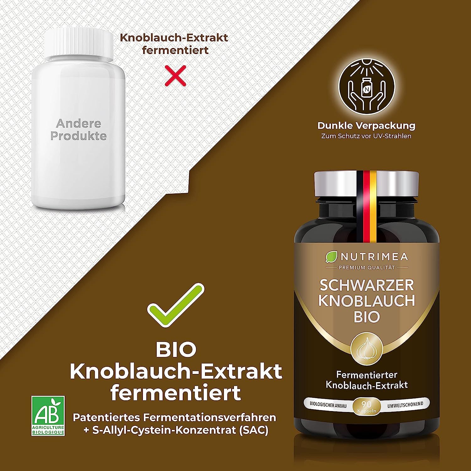 Nutrimea Schwarzer Knoblauch BIO | Knoblauchextrakt