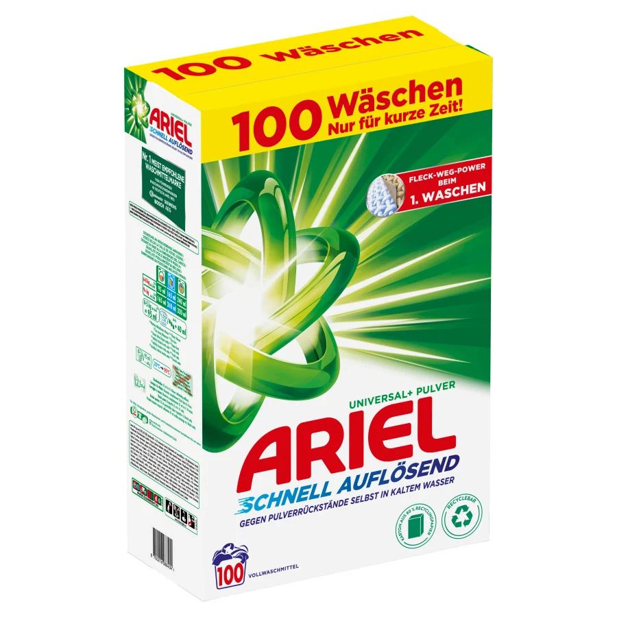 Ariel Pulver Waschmittel Waschpulver Regulär 100WL