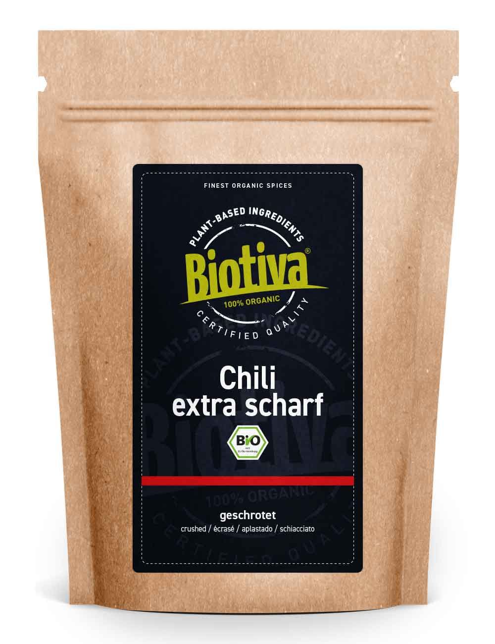 Biotiva Chili extra scharf geschrotet Bio