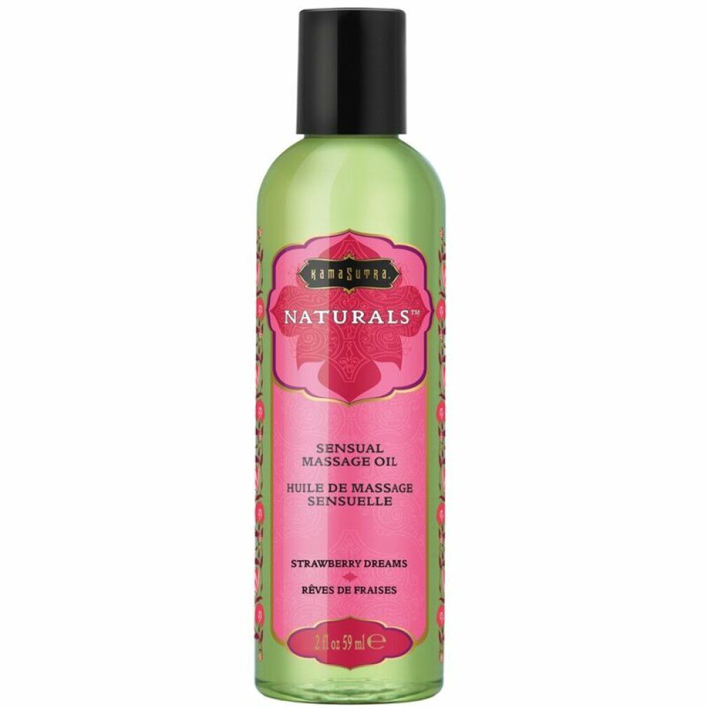 Kama Sutra Naturals Massageöl Strawberry Dreams Flasche.