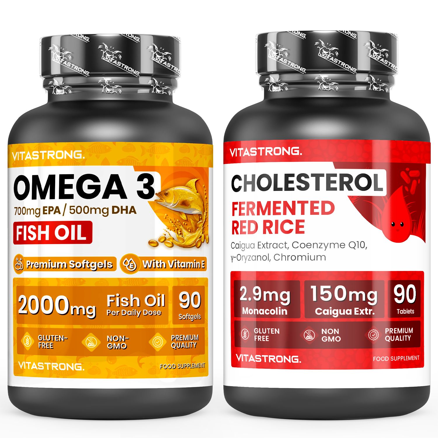 Vitastrong Omega-3 & Cholesterol Complex – Unterstützung für Herz und Stoffwechsel