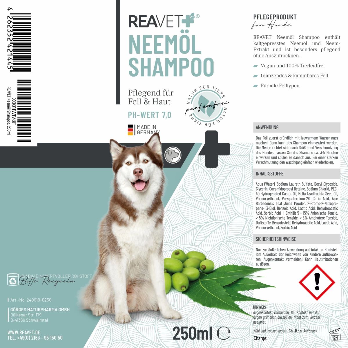 Neemöl Shampoo - ReaVET