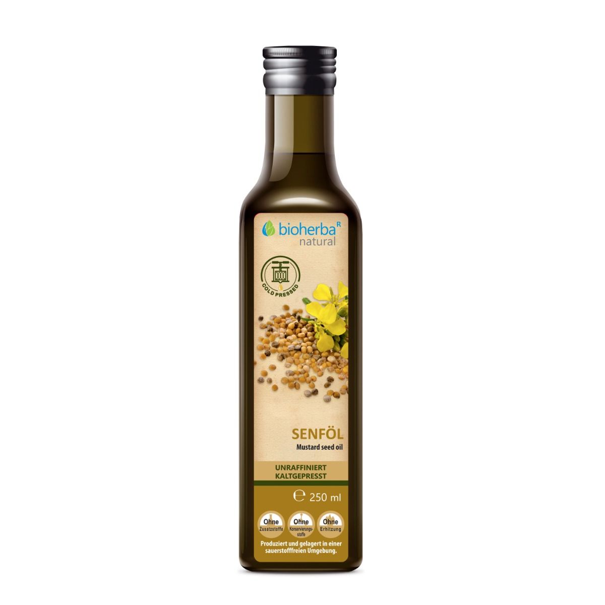 Bioherba Senföl kaltgepresst - Natürliches Senföl