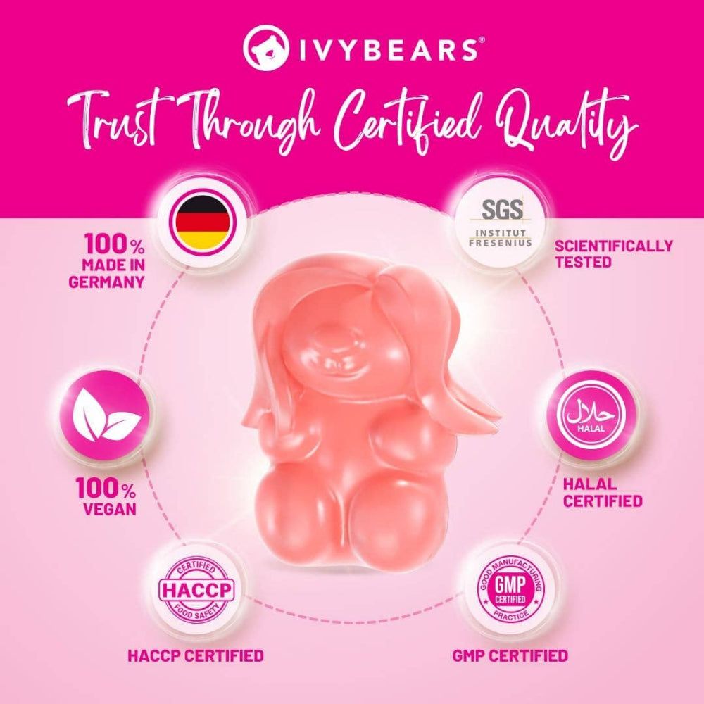 IvyBears Womens Hair Professional Gummies -Biotin, Folsäure & essenzielle Vitamine