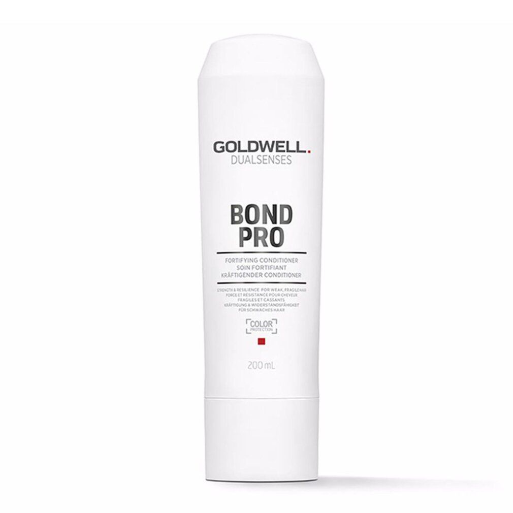 Weiße Tube mit Aufschrift BOND PRO, Goldwell Dualsenses. Enthält 200 ml. Produkt für coloriertes Haar.