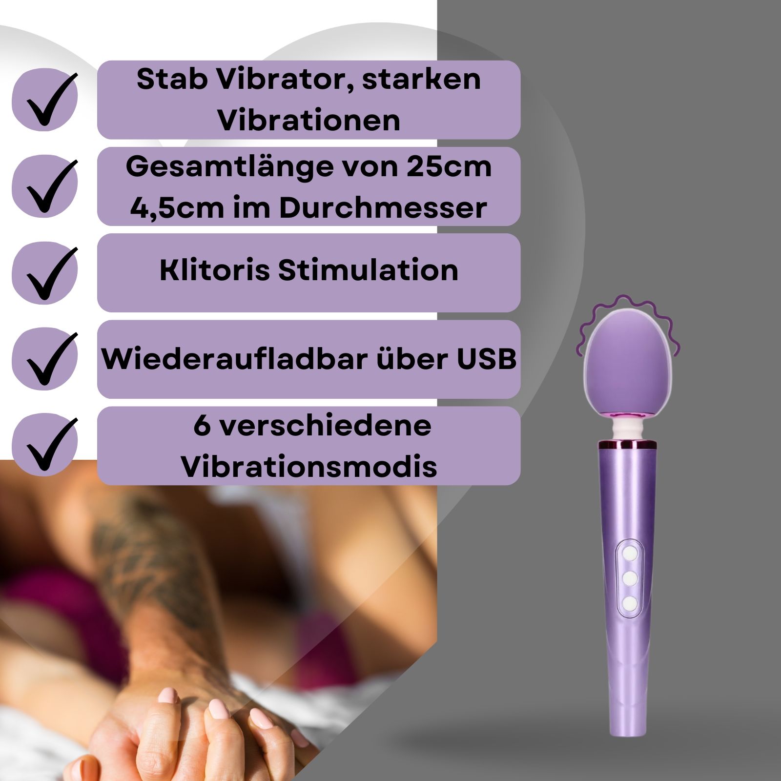 Lovelyness - Massage Stab Vibrator Lila