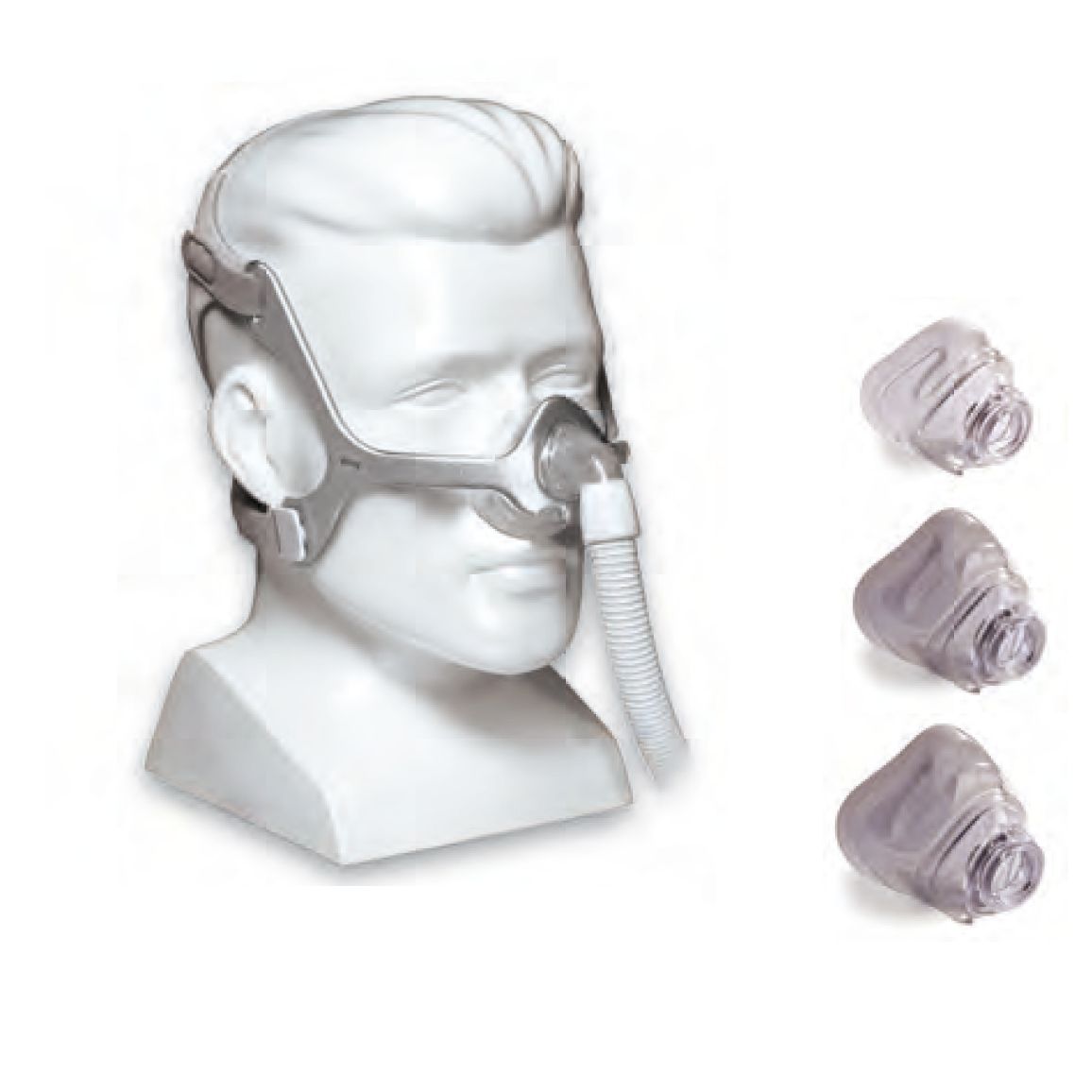 Philips CPAP Wisp Nasenmaske, Atemmaske inkl.  Maskenkissen (S/M, L, XL)-MIT SILIKONRAHMEN