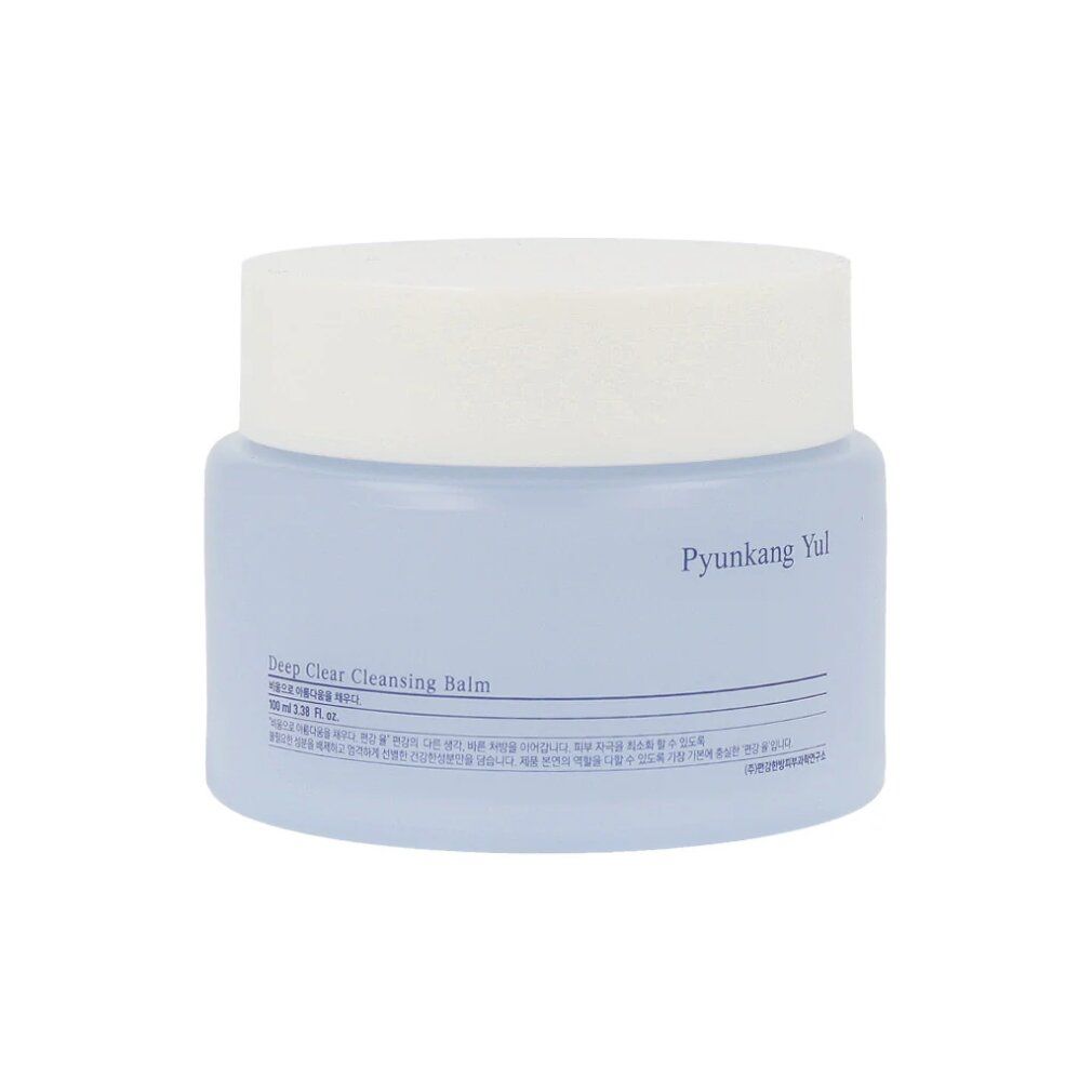 Pyunkang Yul Deep Clear Cleansing Balm in blauem Tiegel mit weißem Deckel.