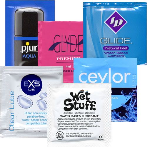Kondomotheke® Gleitgel auf Wasserbasis SIXPACK - 6 Sachets zum Probieren