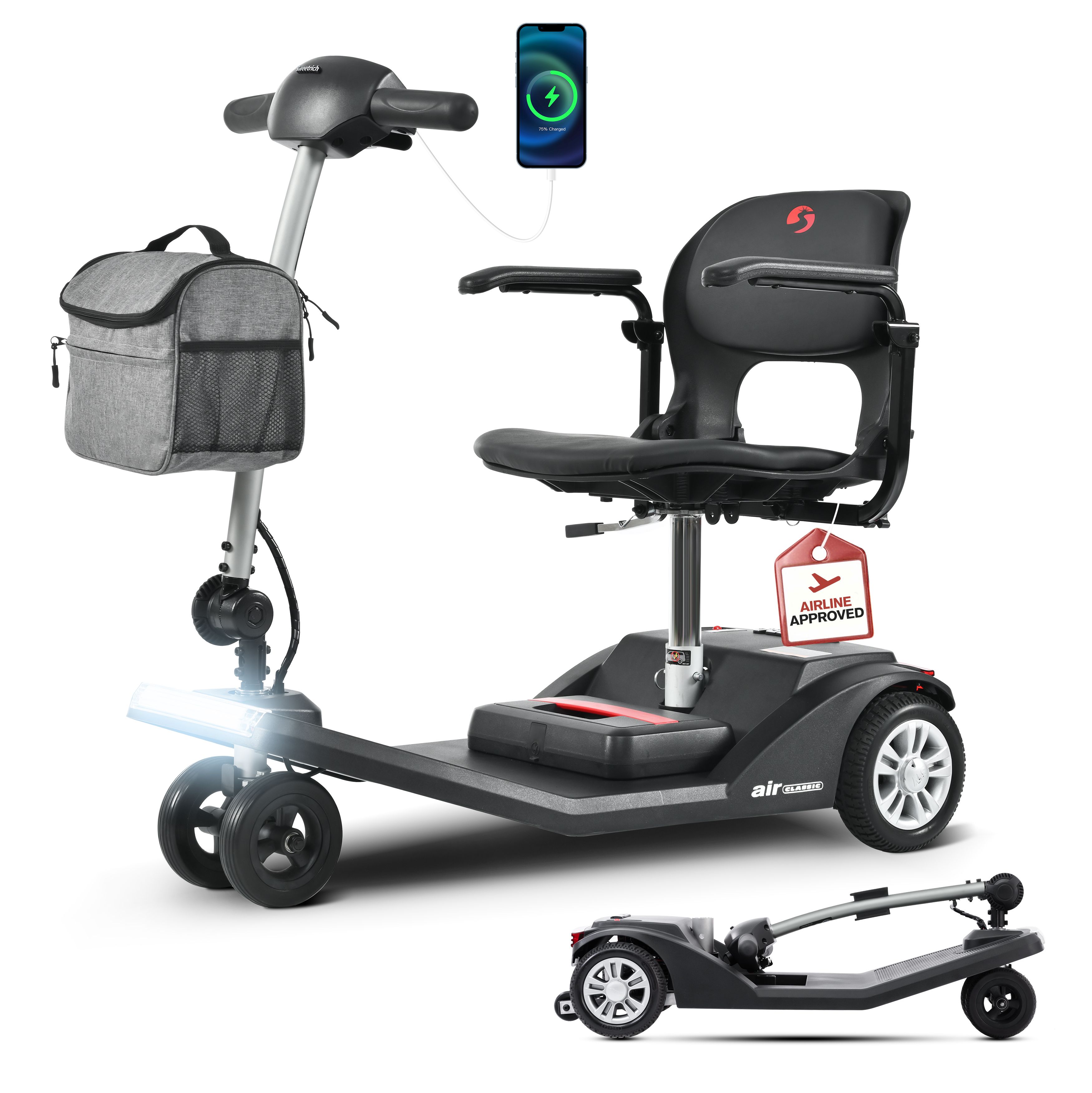 SWEETRICH AIR CLASSIC Elektromobil mit 250-W-Motor und 24-V-12-Ah-Akku
