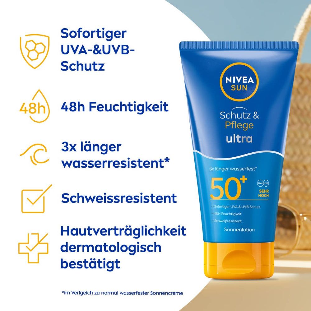 NIVEA SUN Schutz & Pflege Ultra Sonnenlotion LSF 50+