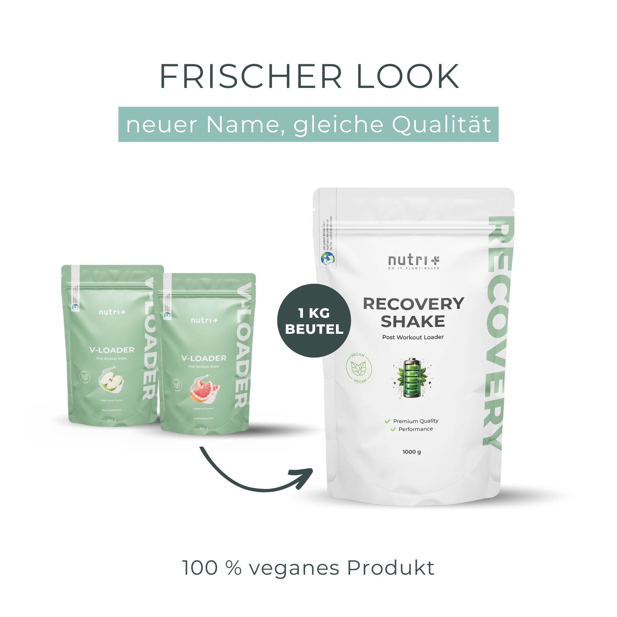 nutri+  Recovery Loader - Post Workout Shake für Regeneration