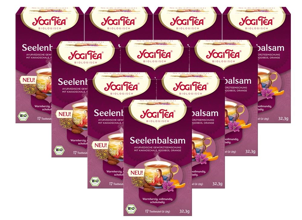 Mehrere Packungen Yogi Tea Seelenbalsam. Aufdrucke: Yogi Tea, Seelenbalsam, Bio, NEU, 17 Teebeutel, 32.3g.