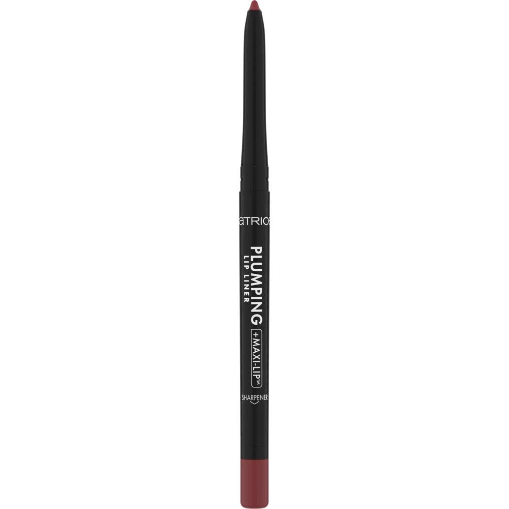 Lippenstift-Konturenstift, dunkelrot. Aufschrift: PLUMPING + MAXI LIP. Marke: Catrice.