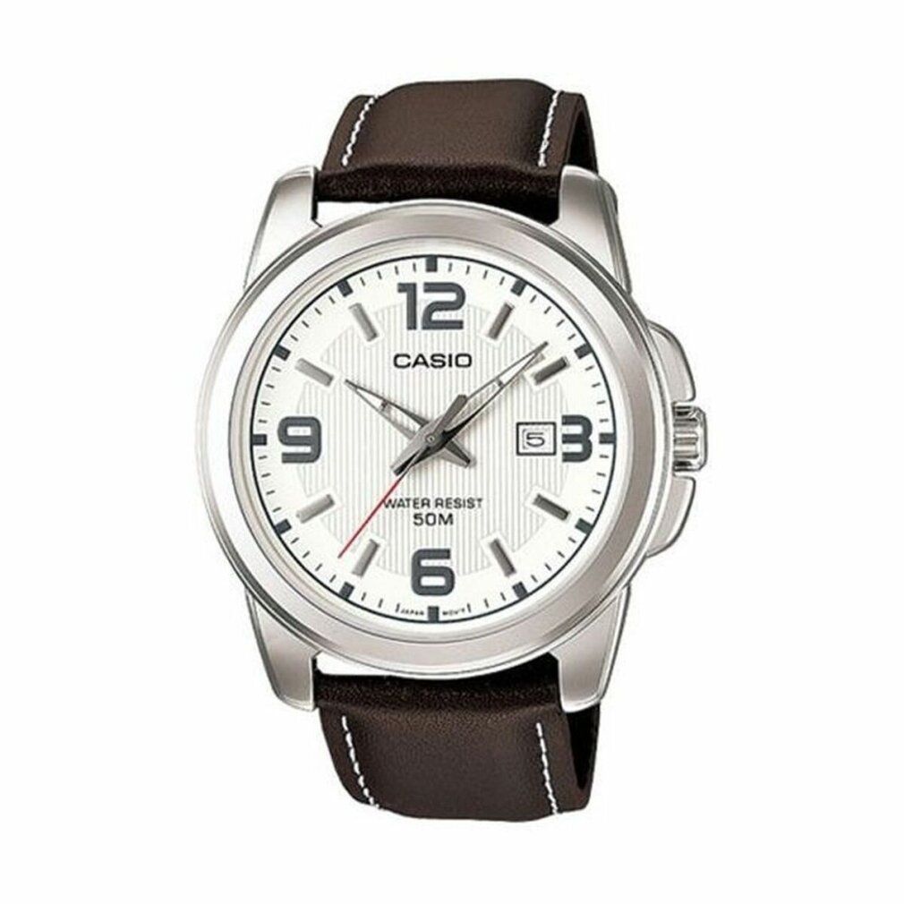 Casio Herren Analog Quarz mit Edelstahl Armbanduhr