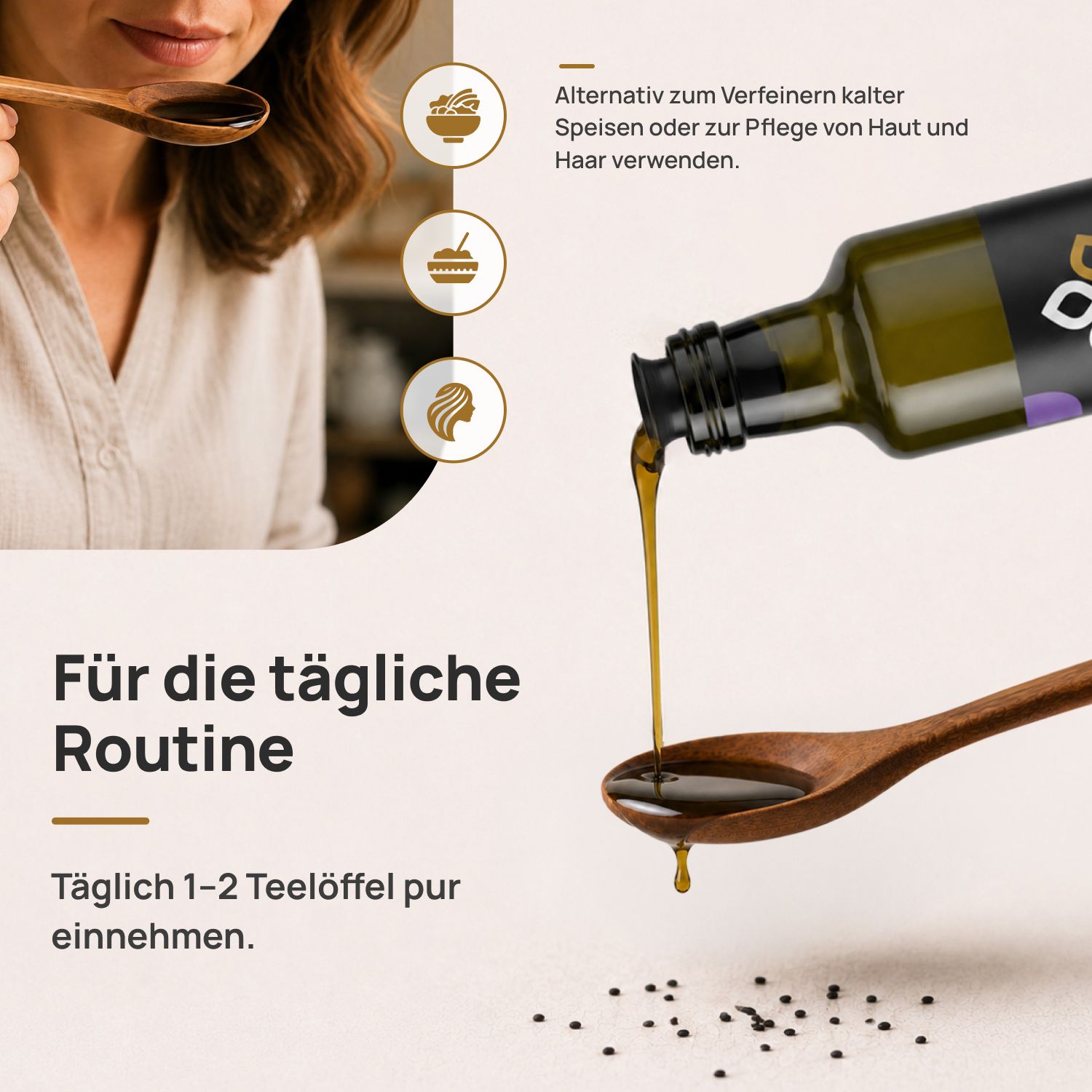 Nigellio Bio-Schwarzkümmelöl ungefiltert kaltgepresst aus ägyptischer Nigella sativa