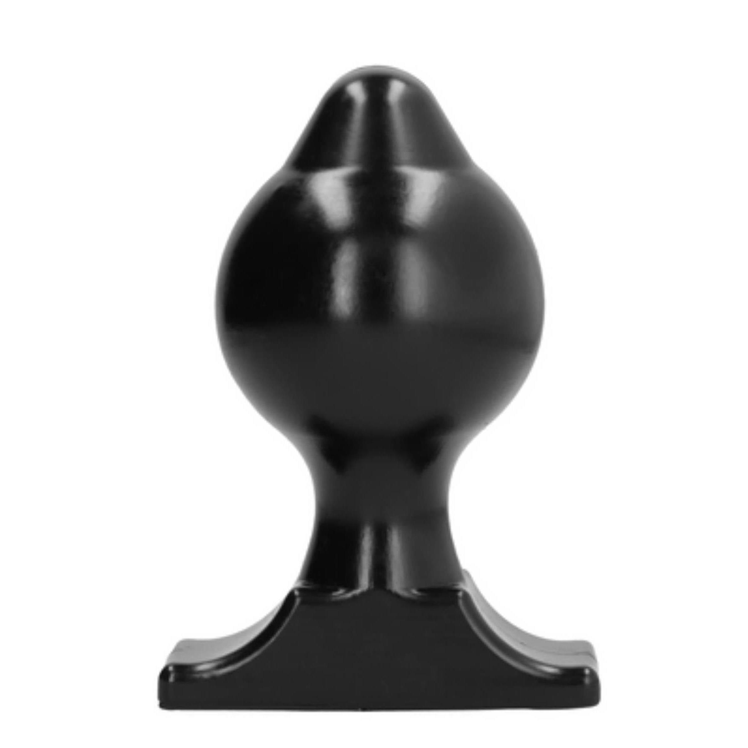 Schwarzer Analplug mit abgerundeter Spitze und breiter Basis.