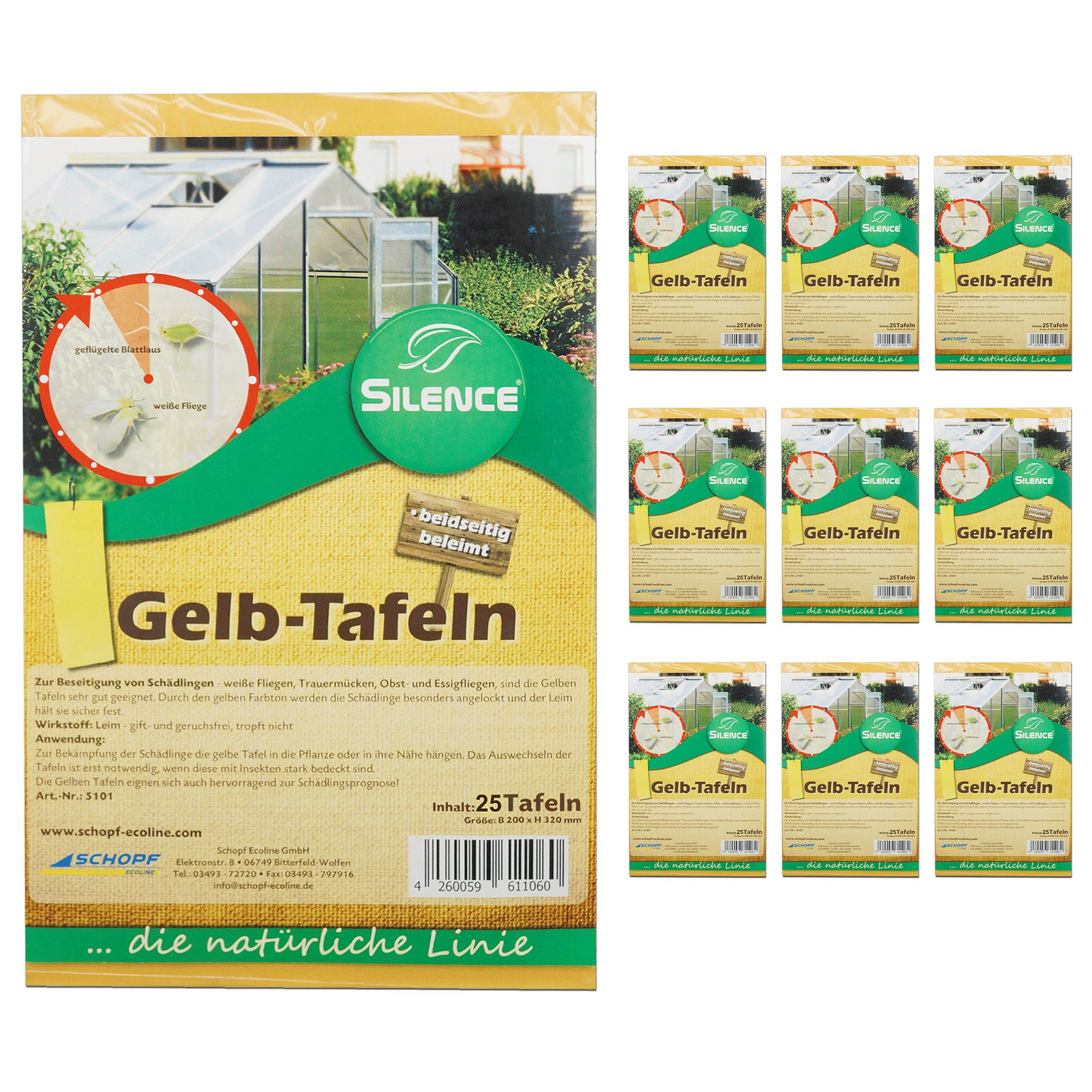 SILBERKRAFT Silence Gelbtafeln (groß)