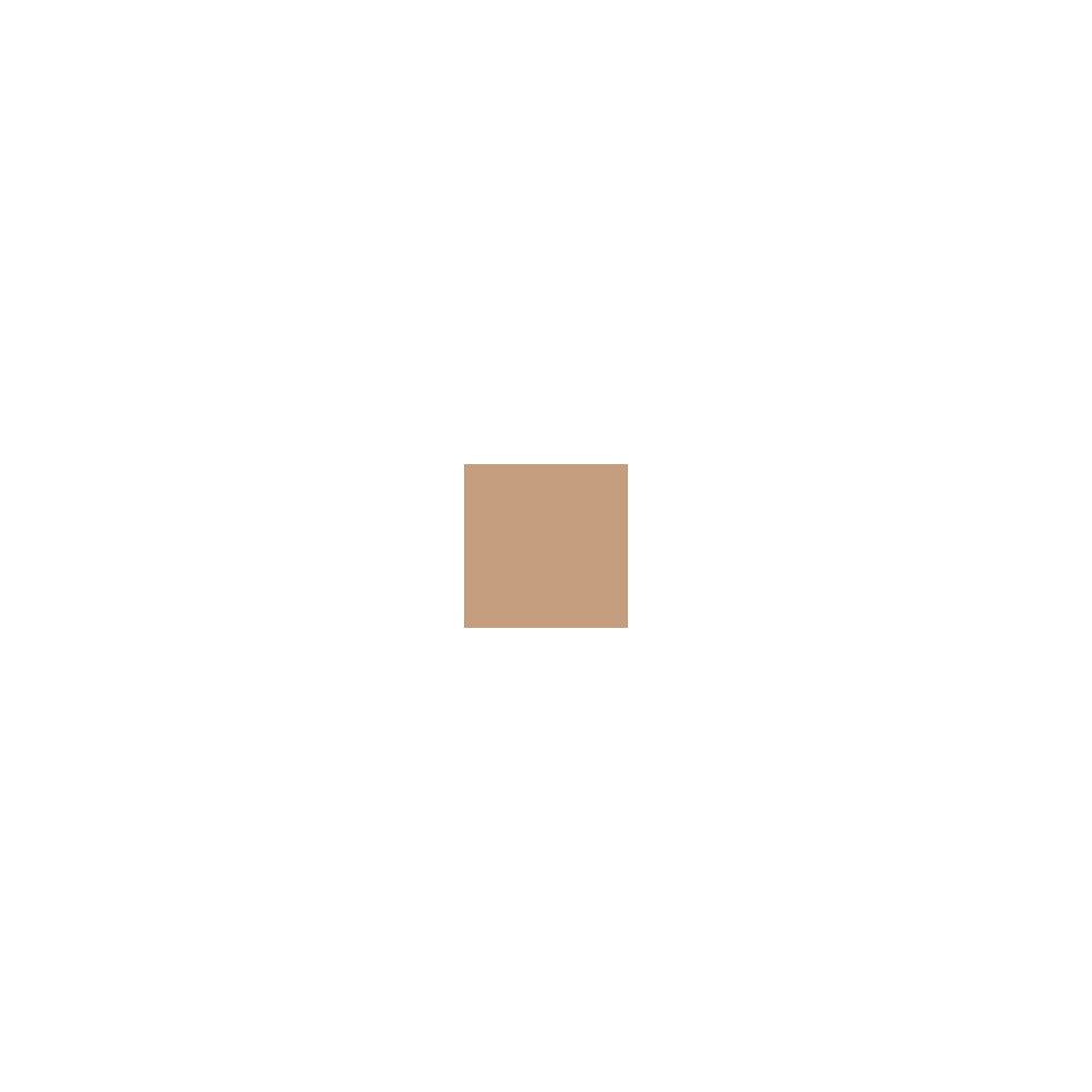 Quadratische Probe des Foundation-Farbtons. Helle, beige Farbe.