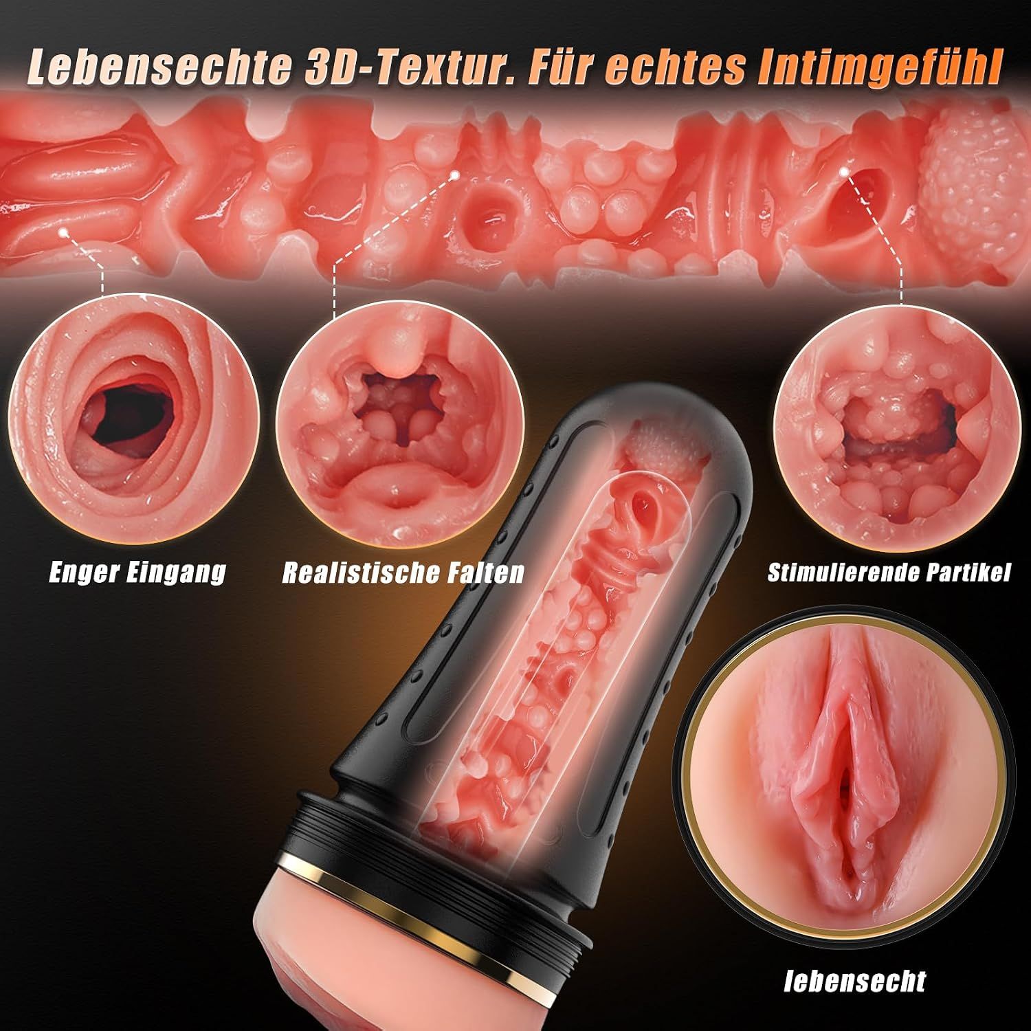 VIJISA manueller Masturbator mit verlängertem Innenkanal