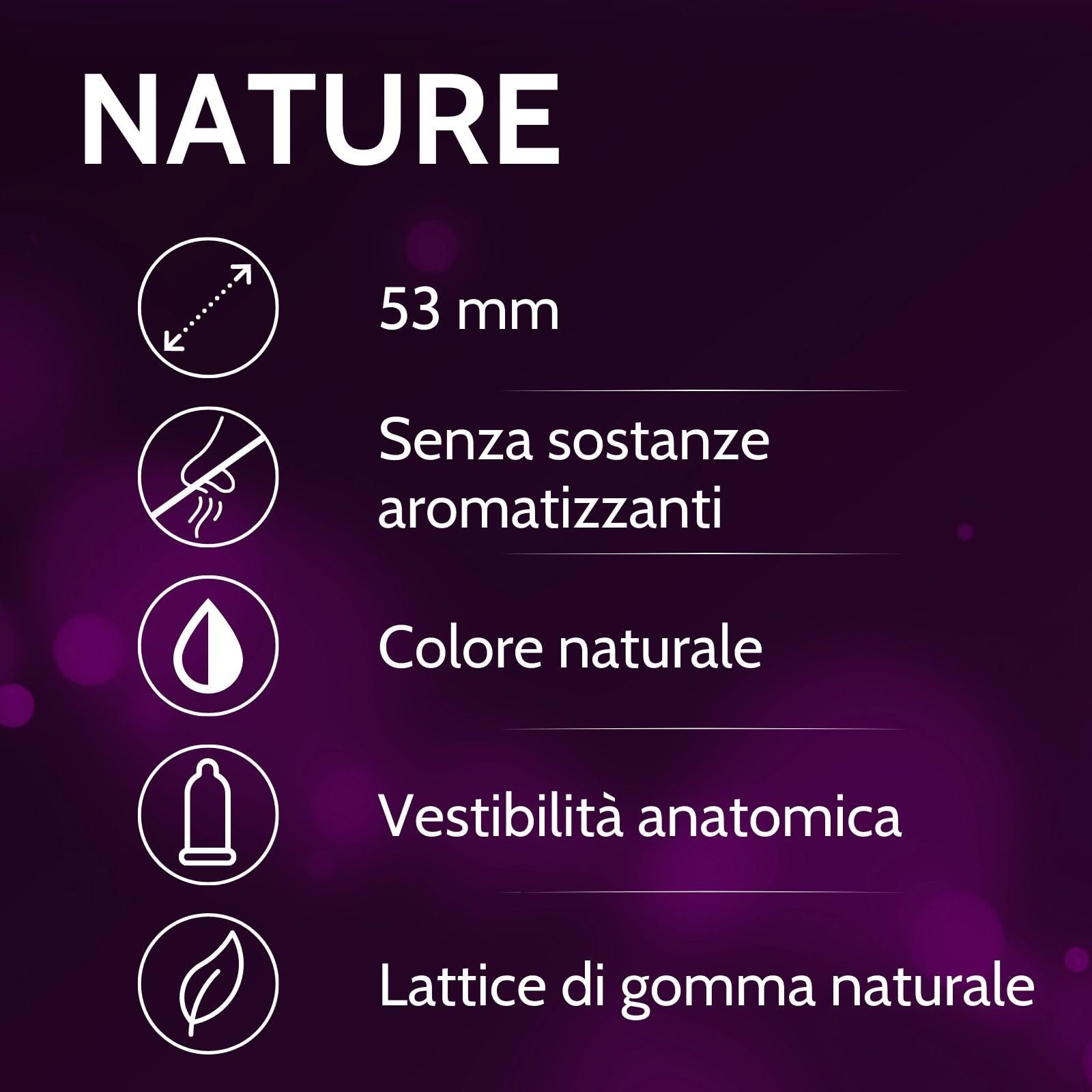 Vibratissimo Nature: 53mm, ohne Aromen, natürliche Farbe, anatomisch, Naturlatex.