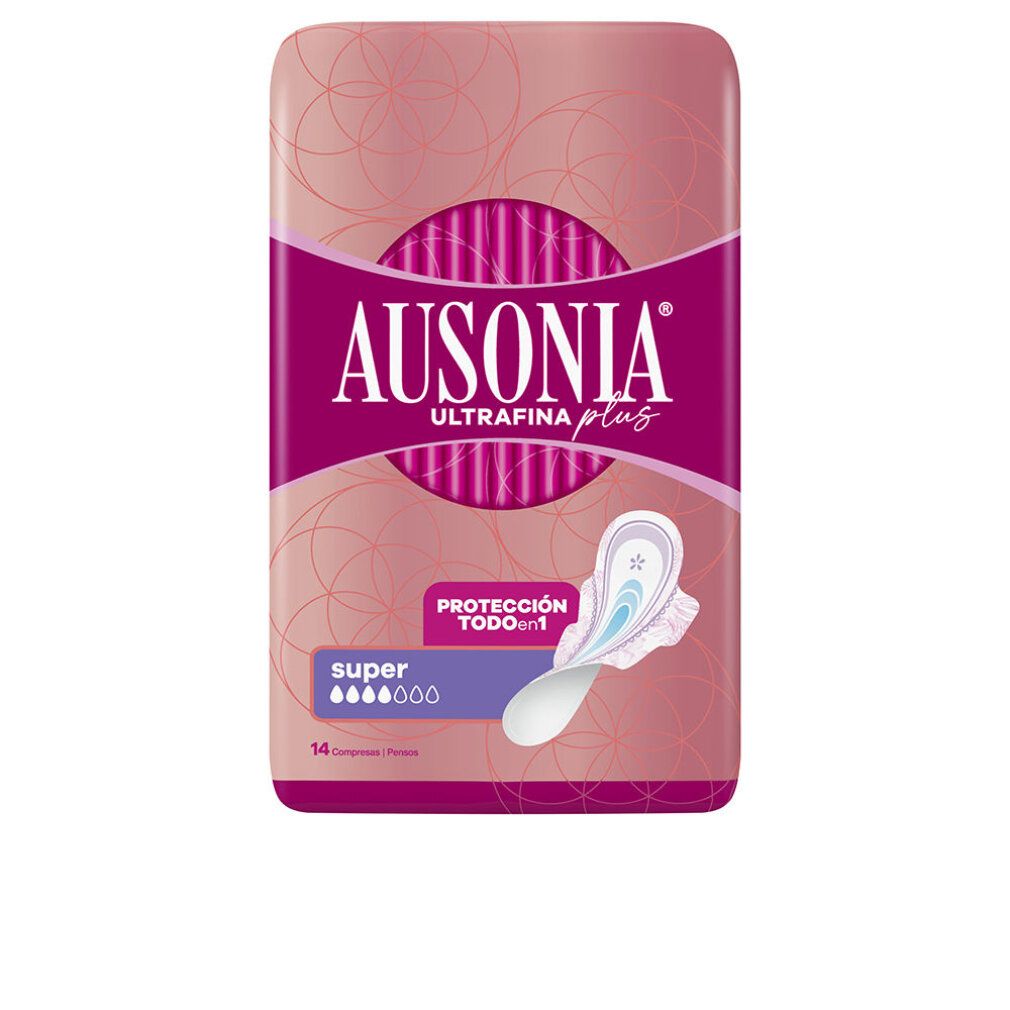 Ausonia Ultrafina Plus Compresas Super Alas 14 u
