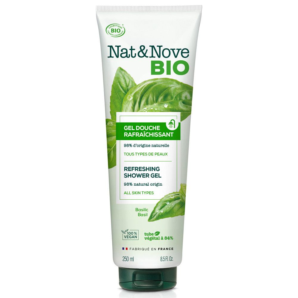 Nat & Nove Bio - Erfrischendes Duschgel - Bio-Basilikum