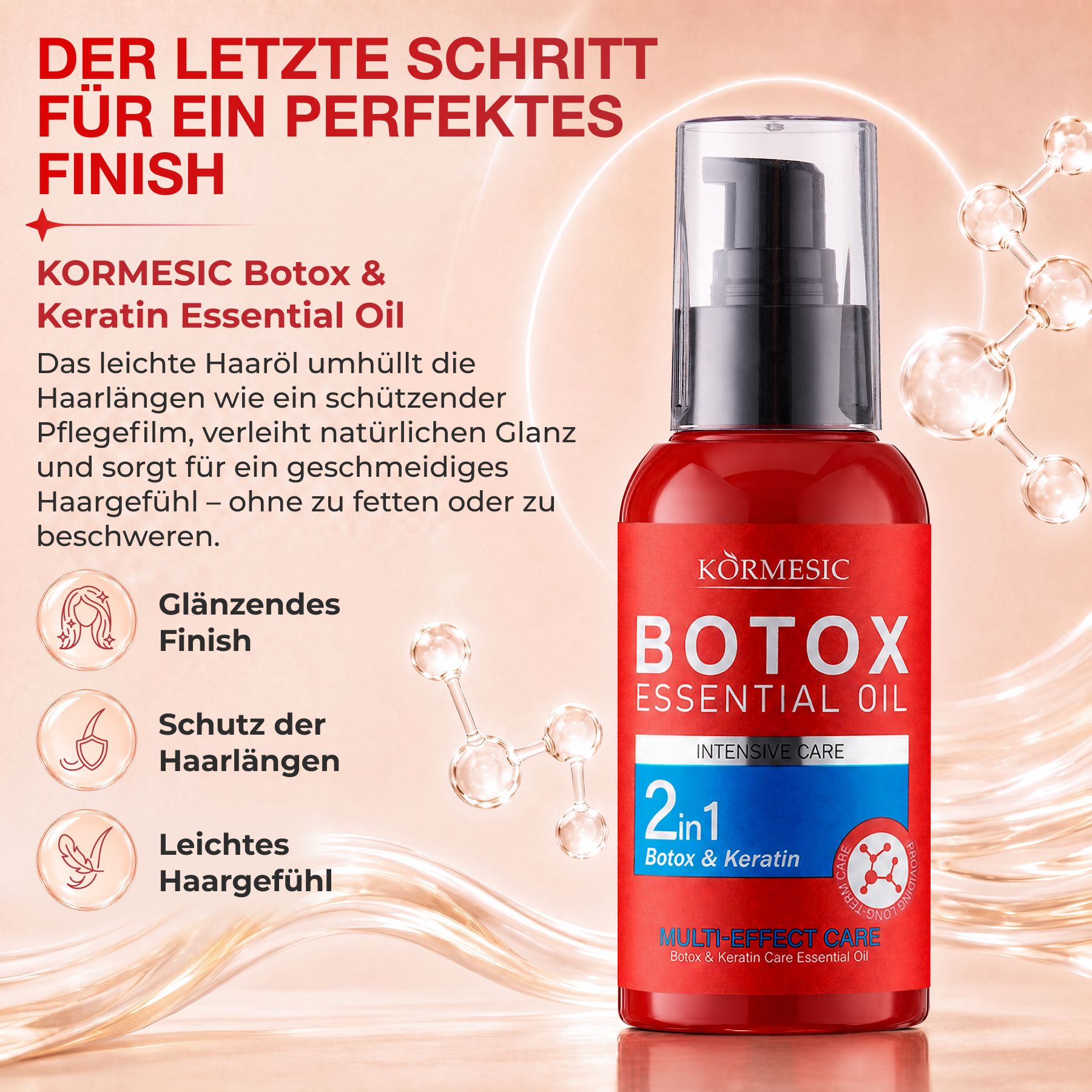 KORMESIC Haaröl Keratin Rizinusöl B-Tox Haarpflege Anti Frizz